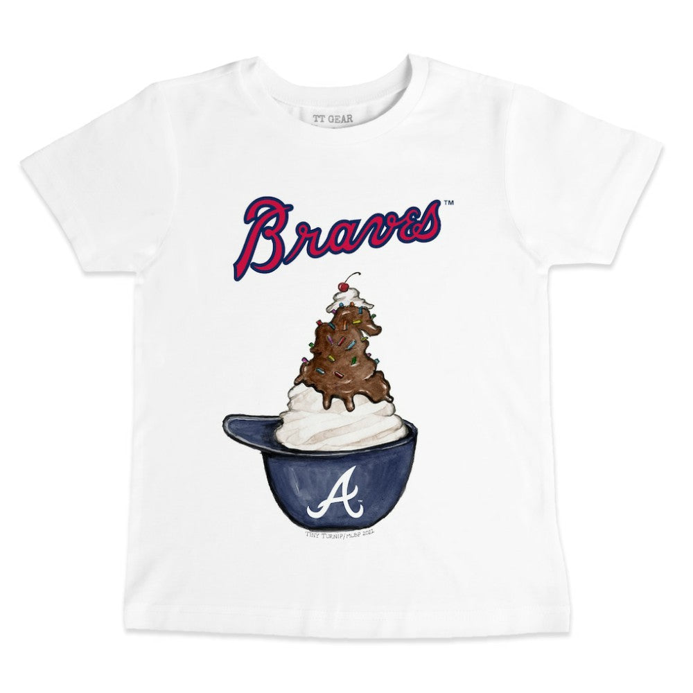 Atlanta Braves Tiny Turnip Youth Sundae Helmet T-Shirt - MLB T-shirts
