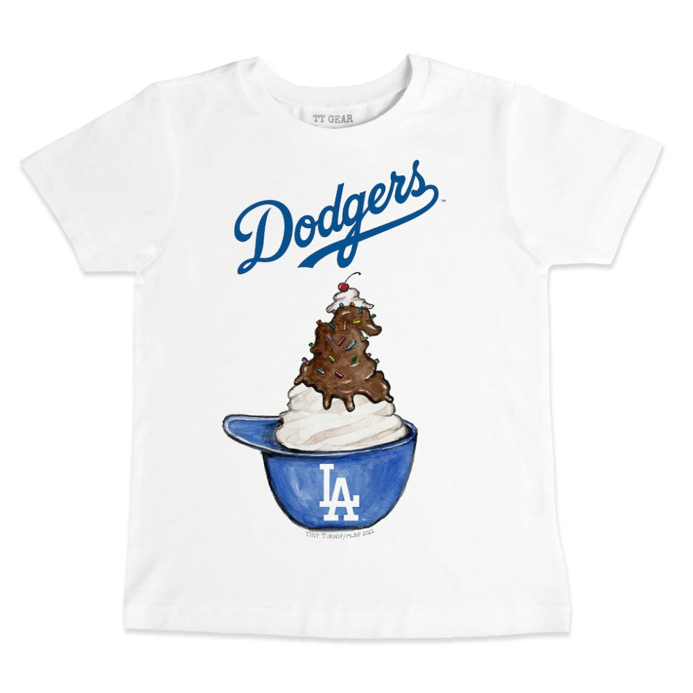 Los Angeles Dodgers Tiny Turnip Youth Sundae Helmet T-Shirt - MLB T-shirts