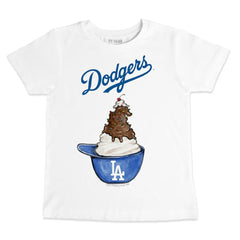 Los Angeles Dodgers Tiny Turnip Youth Sundae Helmet T-Shirt - MLB T-shirts