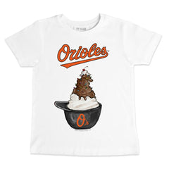 Baltimore Orioles Tiny Turnip Youth Sundae Helmet T-Shirt - MLB T-shirts