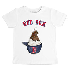 Boston Red Sox Tiny Turnip Youth Sundae Helmet T-Shirt - MLB T-shirts