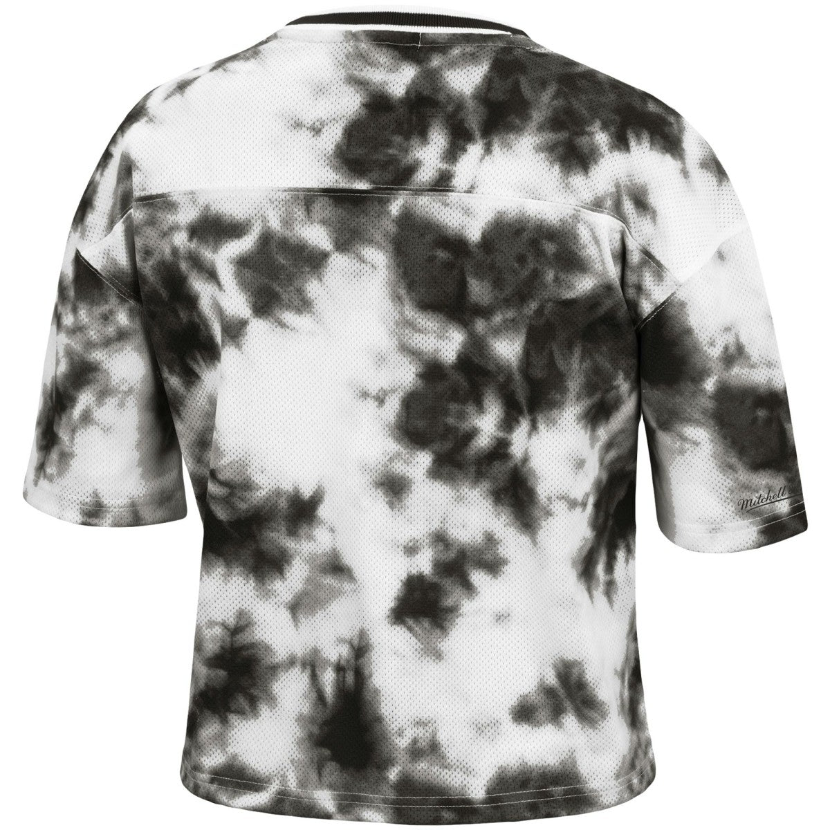 Black/White Toronto Raptors Women's Hardwood Classics Tie-Dye Cropped T-Shirt | NBA