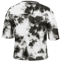 Black/White Toronto Raptors Women's Hardwood Classics Tie-Dye Cropped T-Shirt | NBA