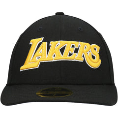 Black Los Angeles Lakers Team Low Profile 59FIFTY Fitted Hat | NBA