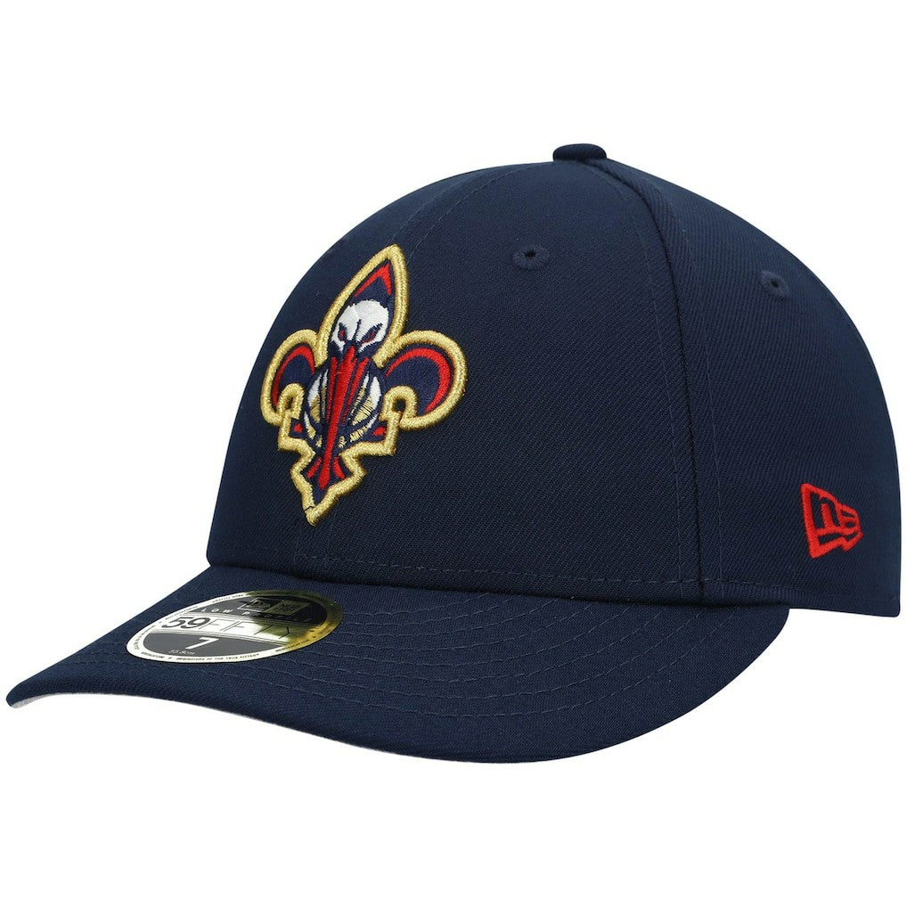 Navy New Orleans Pelicans Team Logo Low Profile 59FIFTY Fitted Hat | NBA