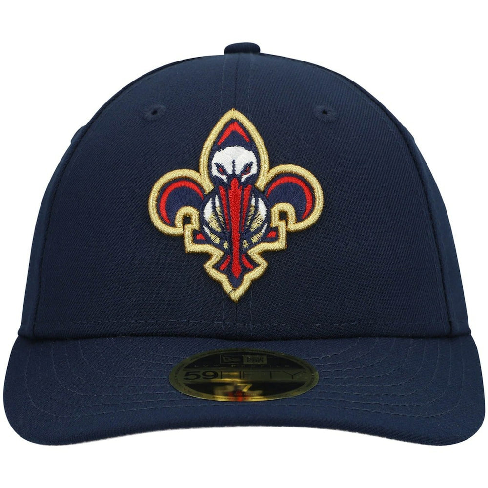 Navy New Orleans Pelicans Team Logo Low Profile 59FIFTY Fitted Hat | NBA
