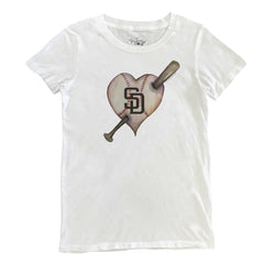 San Diego Padres Tiny Turnip Women's Heart Bat T-Shirt - MLB T-shirts