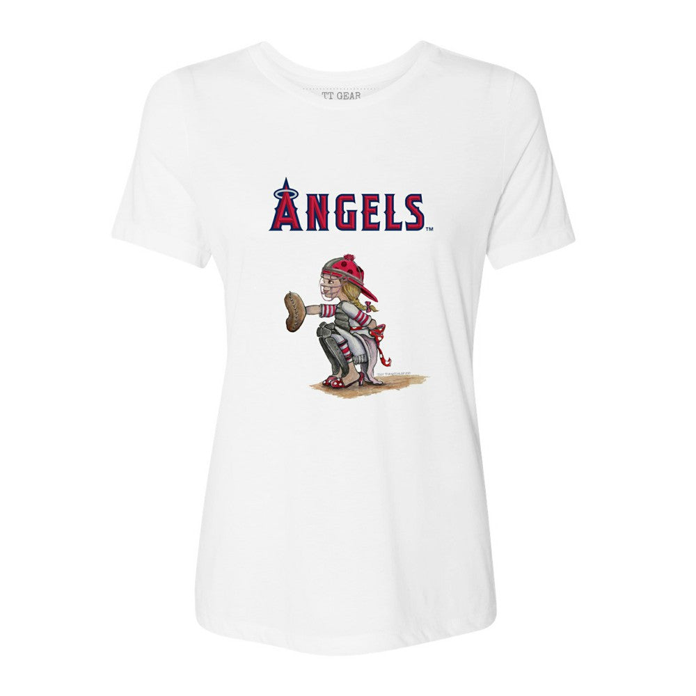 Los Angeles Angels Tiny Turnip Women's Kate the Catcher T-Shirt - MLB T-shirts