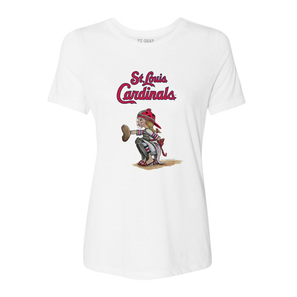 St. Louis Cardinals Tiny Turnip Women's Kate the Catcher T-Shirt - MLB T-shirts