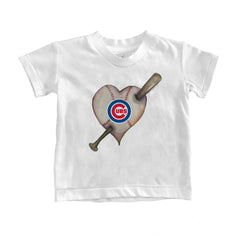 Chicago Cubs Tiny Turnip Youth Heart Bat T-Shirt - MLB T-shirts