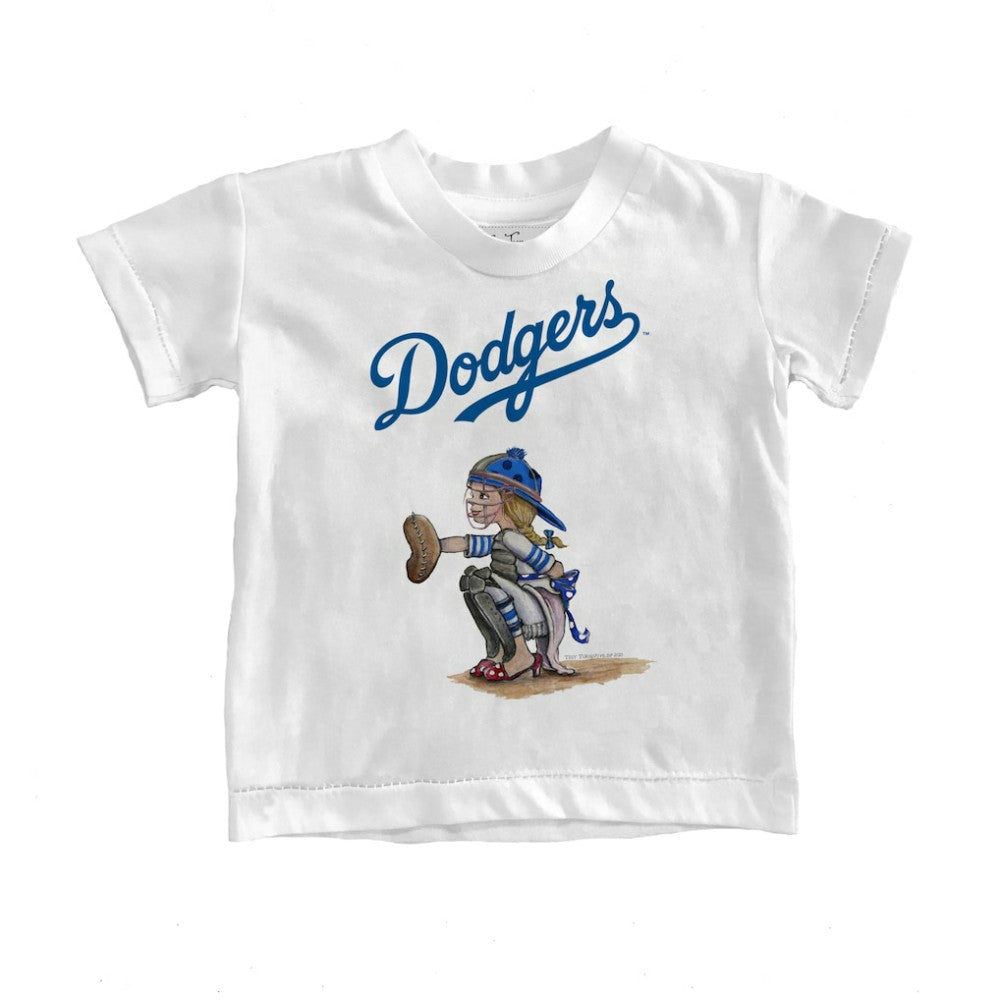 Los Angeles Dodgers Tiny Turnip Youth Kate the Catcher T-Shirt - MLB T-shirts