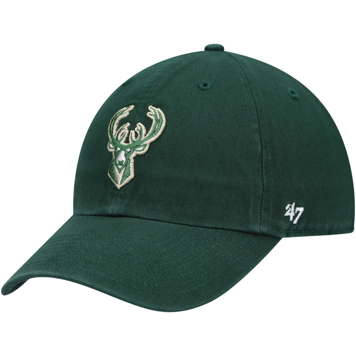 Hunter Green Milwaukee Bucks '47 Core Logo Clean Up Adjustable Hat | NBA