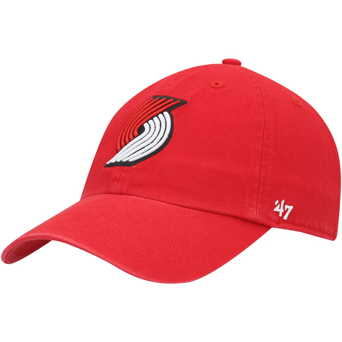 Red Portland Trail Blazers '47 Core Logo Clean Up Adjustable Hat | NBA