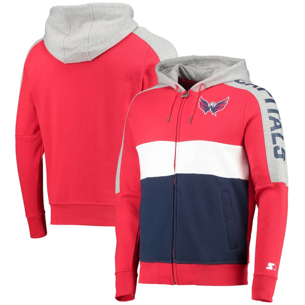 Washington Capitals Starter Playoffs Color Block Full-Zip Hoodie -  NHL Hoodies