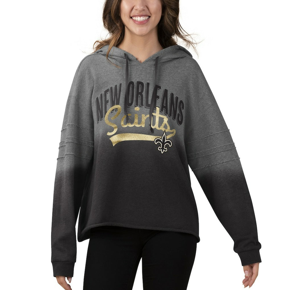 New Orleans Saints Touch Women's Superstar Dip-Dye Pullover Hoodie | NFL On sale