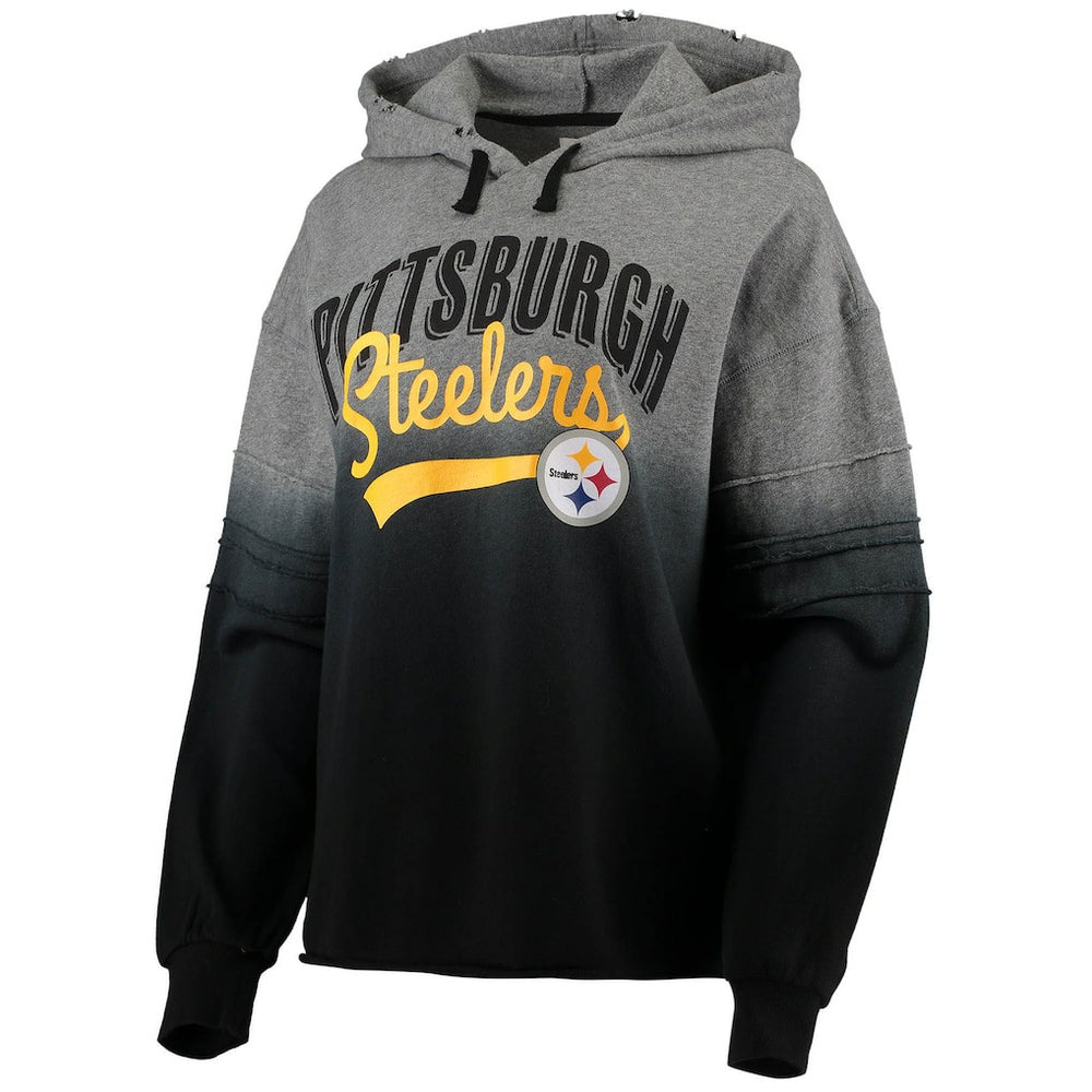 Pittsburgh Steelers Touch Women's Superstar Dip-Dye Pullover Hoodie | NFL New