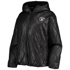 Las Vegas Raiders MSX by Michael Strahan Women's Charlotte Full-Zip Hoodie Puffer Jacket | NFL Hot