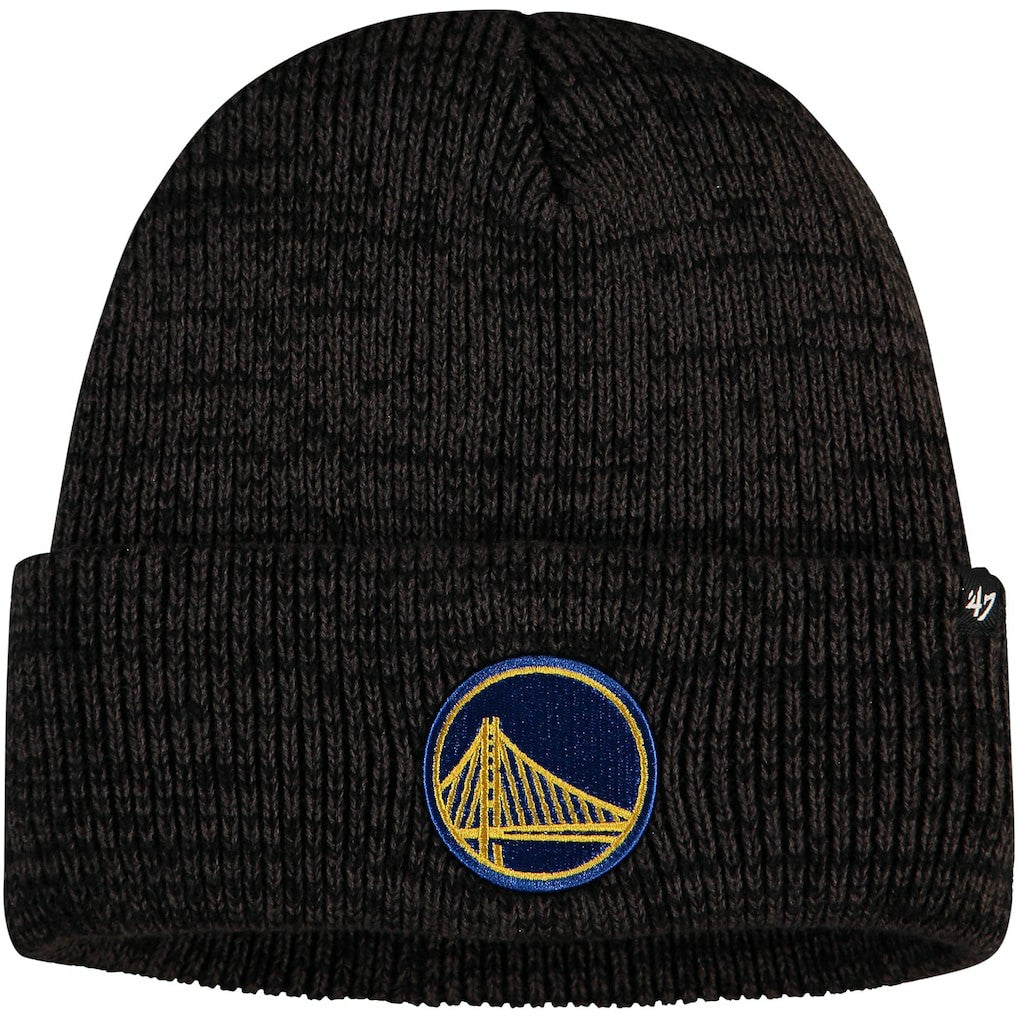 Black Golden State Warriors '47 Brain Freeze Cuffed Knit Hat sale | NBA