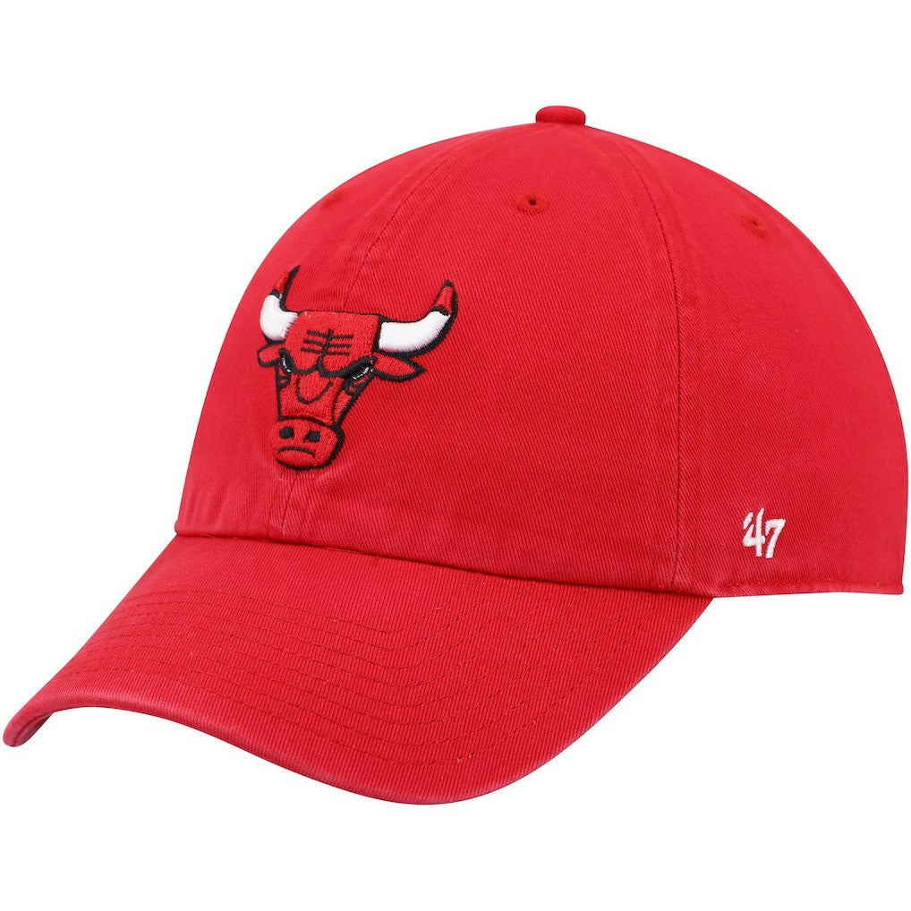 Red Chicago Bulls '47 Core Logo Clean Up Adjustable Hat | NBA