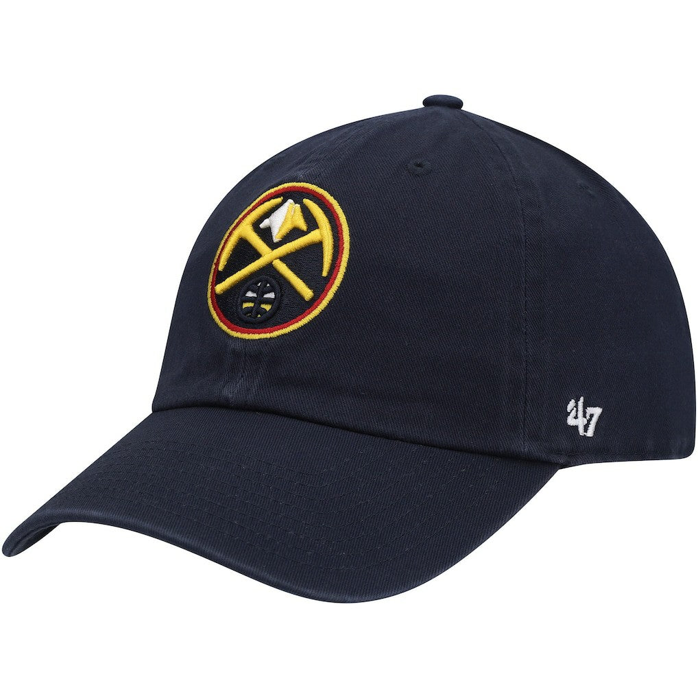 Navy Denver Nuggets '47 Core Logo Clean Up Adjustable Hat sale | NBA