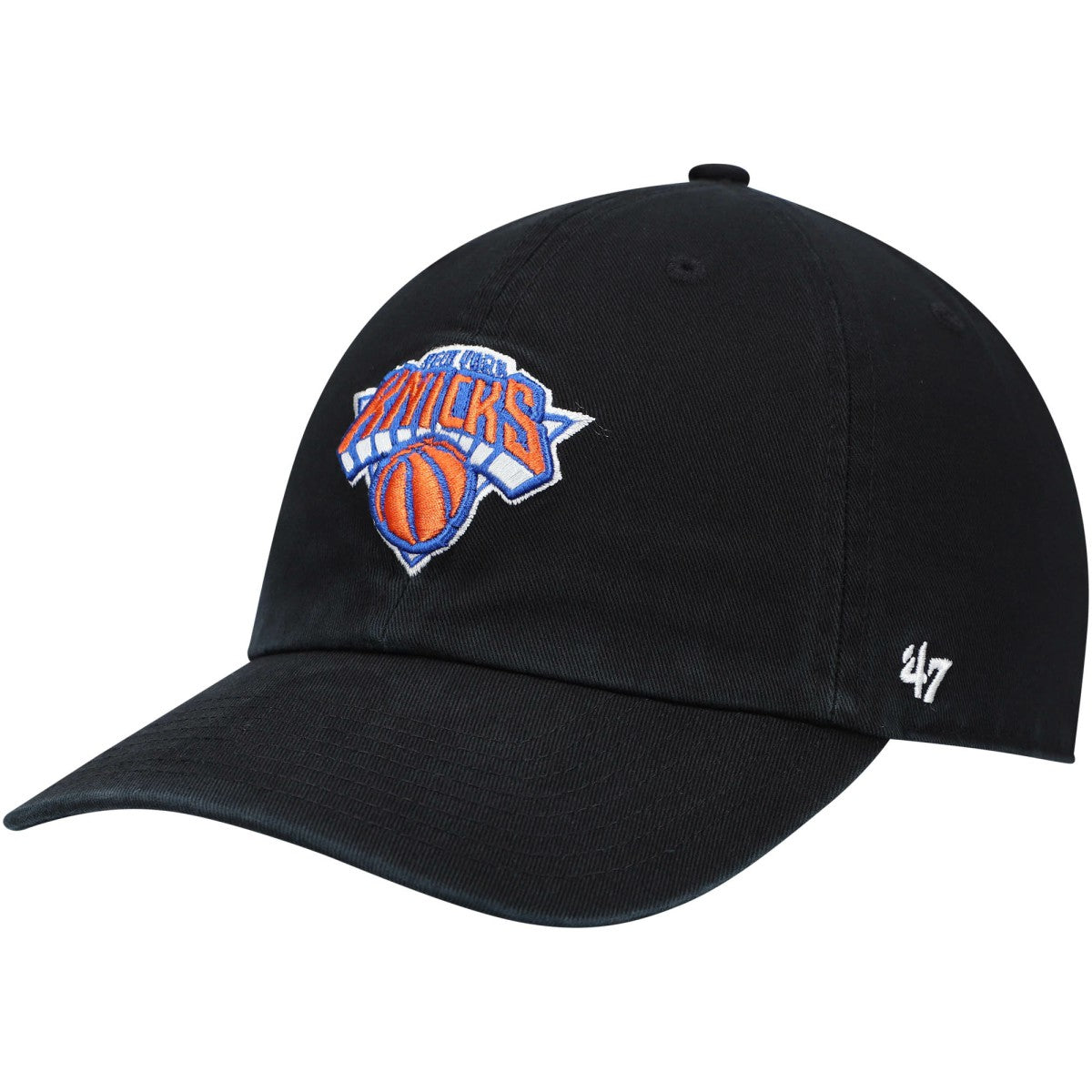 Black New York Knicks '47 Core Logo Clean Up Adjustable Hat | NBA