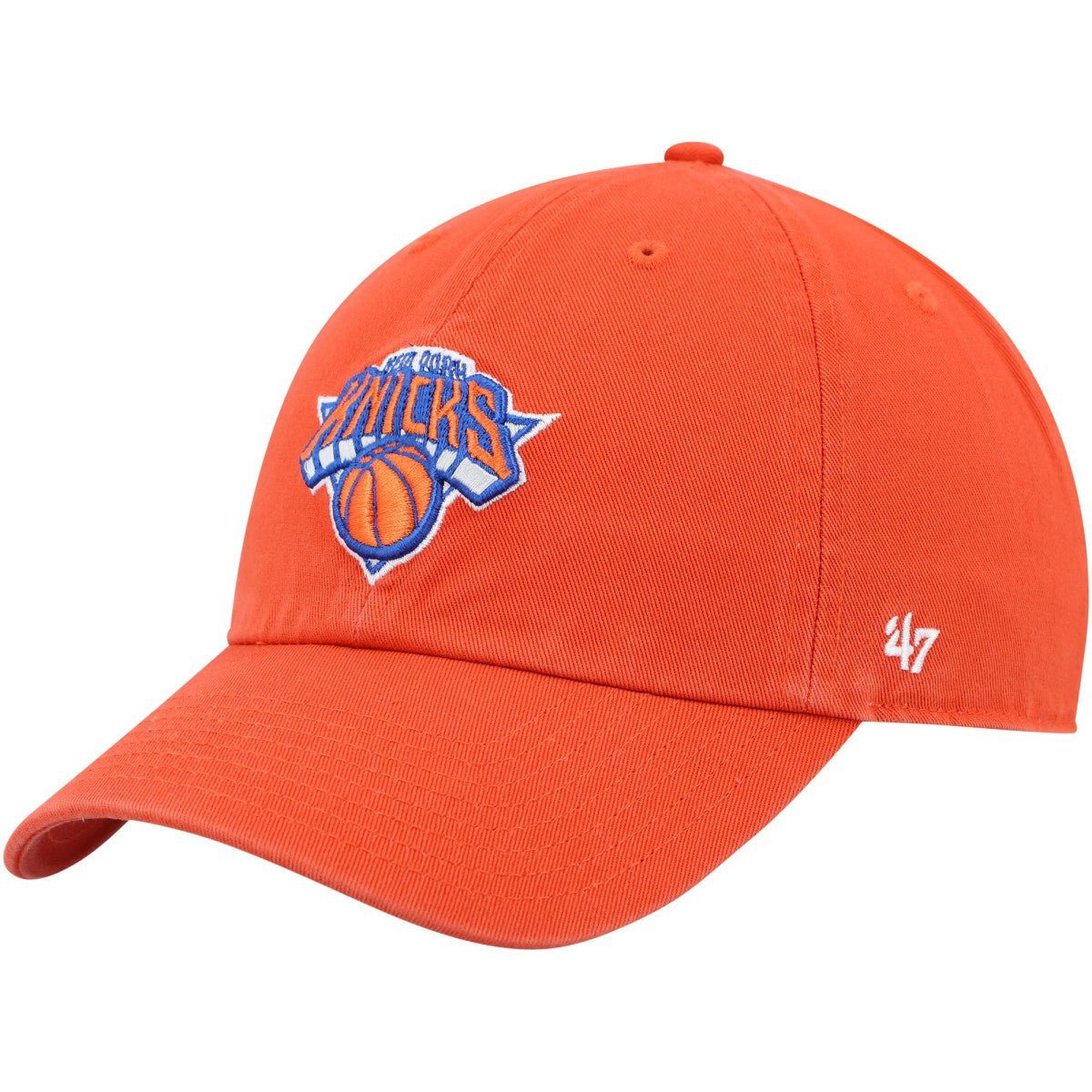 Orange New York Knicks '47 Core Logo Clean Up Adjustable Hat | NBA