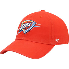Orange Oklahoma City Thunder '47 Core Logo Clean Up Adjustable Hat | NBA
