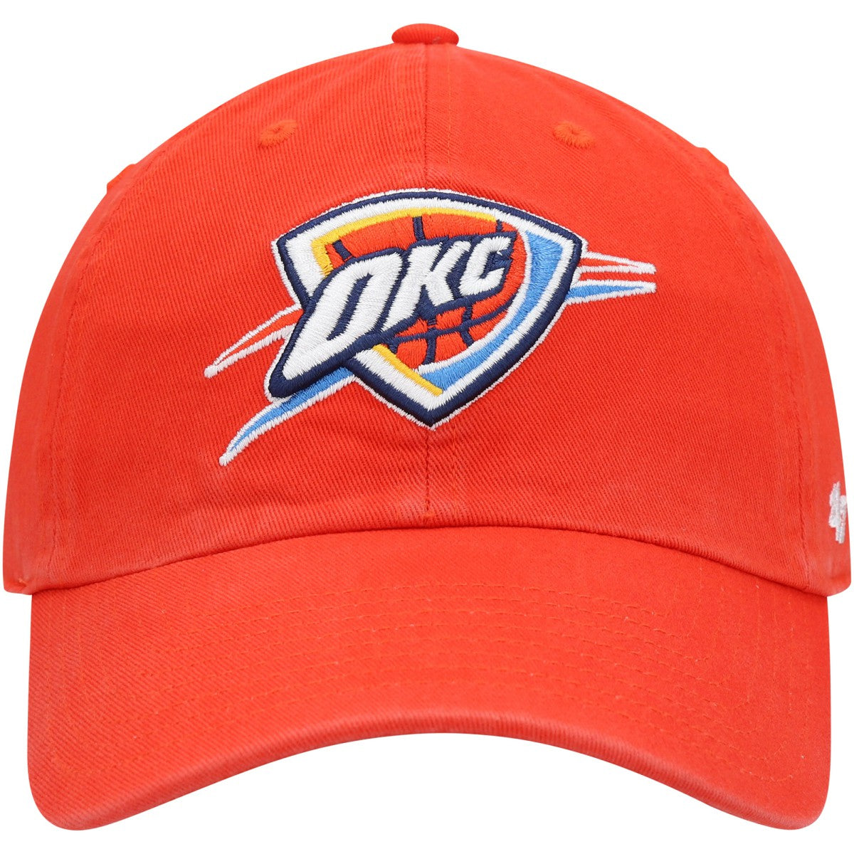 Orange Oklahoma City Thunder '47 Core Logo Clean Up Adjustable Hat | NBA