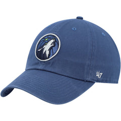 Blue Minnesota Timberwolves '47 Core Logo Clean Up Adjustable Hat | NBA