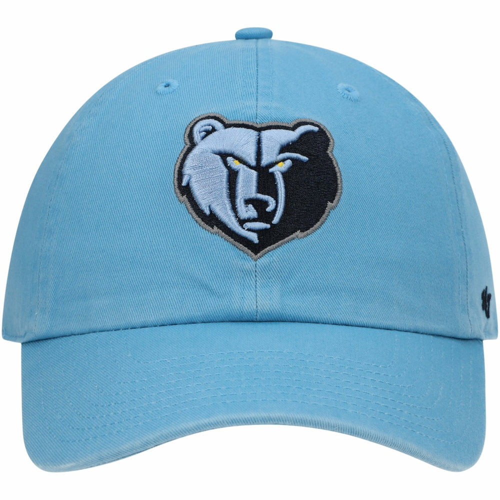 Light Blue Memphis Grizzlies '47 Core Logo Clean Up Adjustable Hat | NBA