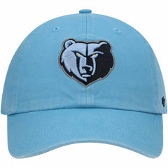 Light Blue Memphis Grizzlies '47 Core Logo Clean Up Adjustable Hat | NBA