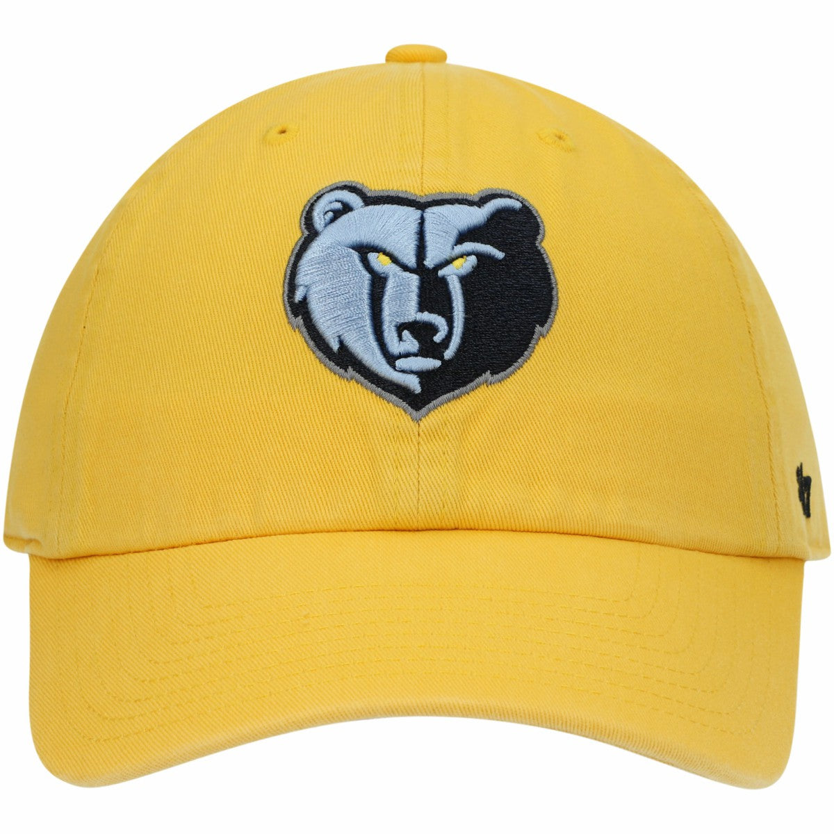 Gold Memphis Grizzlies '47 Core Logo Clean Up Adjustable Hat | NBA