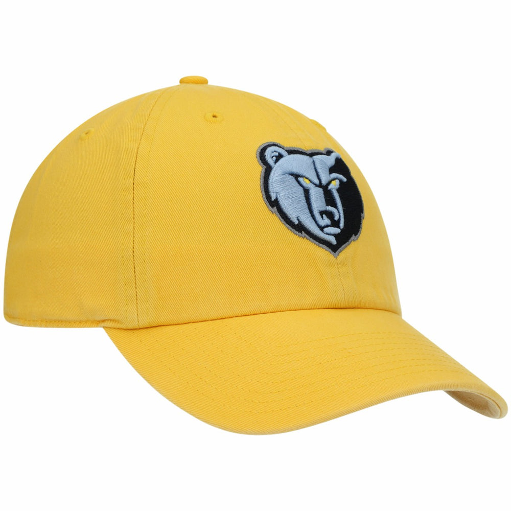 Gold Memphis Grizzlies '47 Core Logo Clean Up Adjustable Hat | NBA