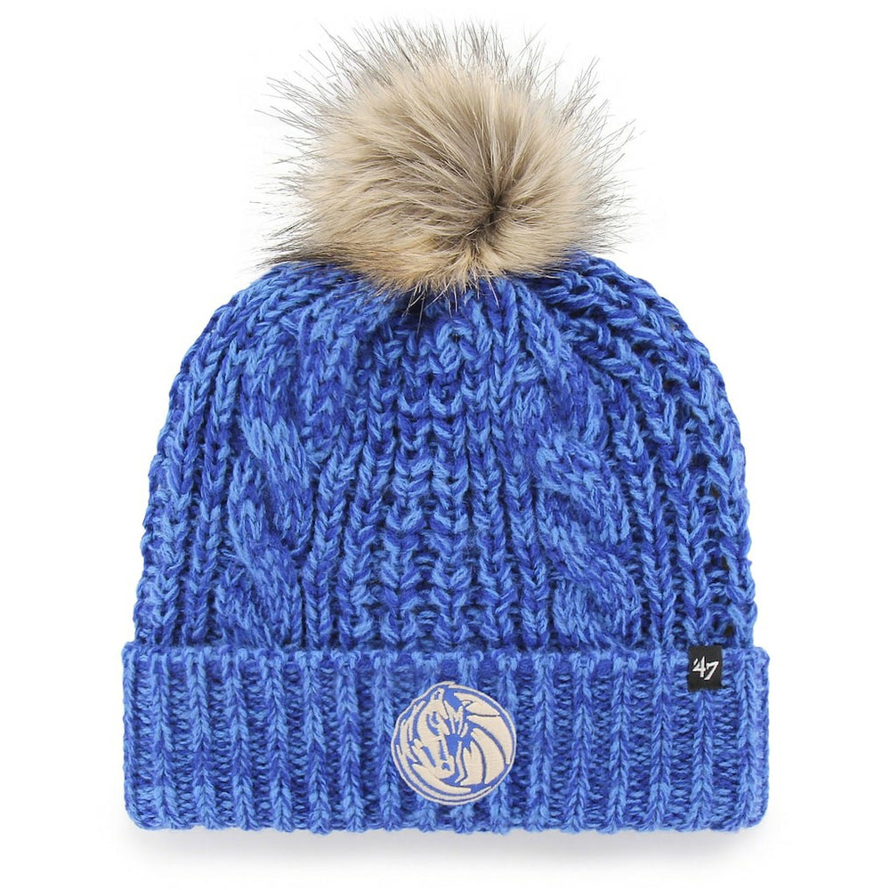 Blue Dallas Mavericks '47 Women's Meeko Cuffed Knit Hat with Pom sale | NBA