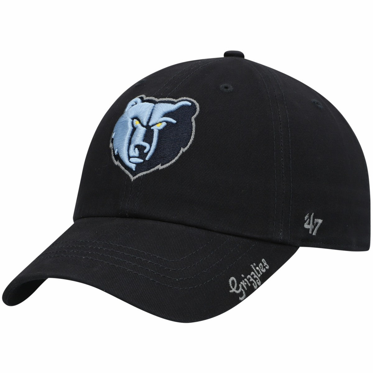 Navy Memphis Grizzlies '47 Women's Miata Clean Up Logo Adjustable Hat | NBA