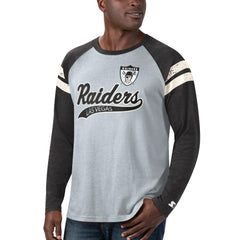 Las Vegas Raiders Starter Throwback League Raglan Long Sleeve Tri-Blend T-Shirt | NFL New