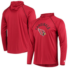Arizona Cardinals Starter Raglan Long Sleeve Hoodie T-Shirt | NFL Discount