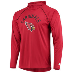 Arizona Cardinals Starter Raglan Long Sleeve Hoodie T-Shirt | NFL Discount