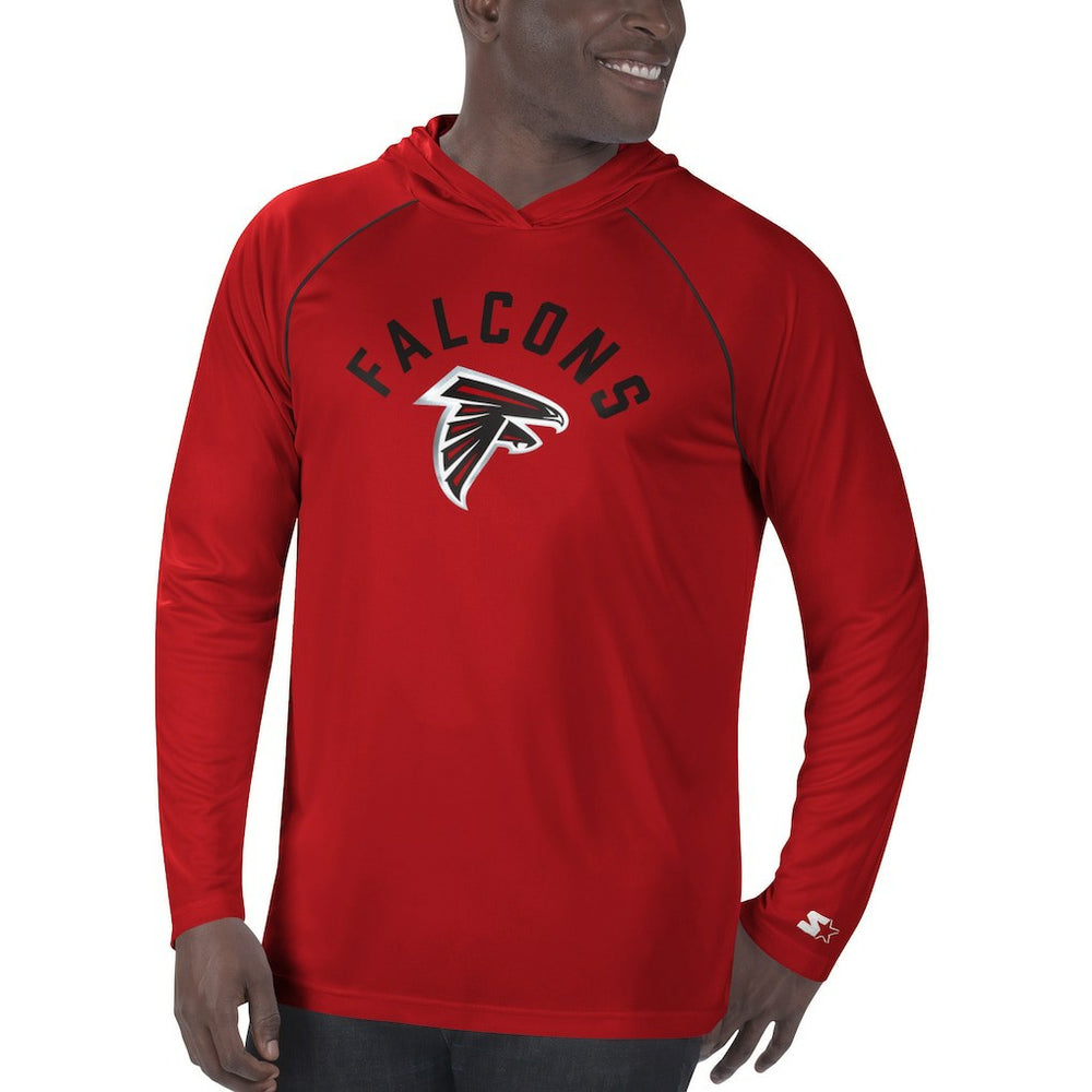 Atlanta Falcons Starter Raglan Long Sleeve Hoodie T-Shirt | NFL Outlet