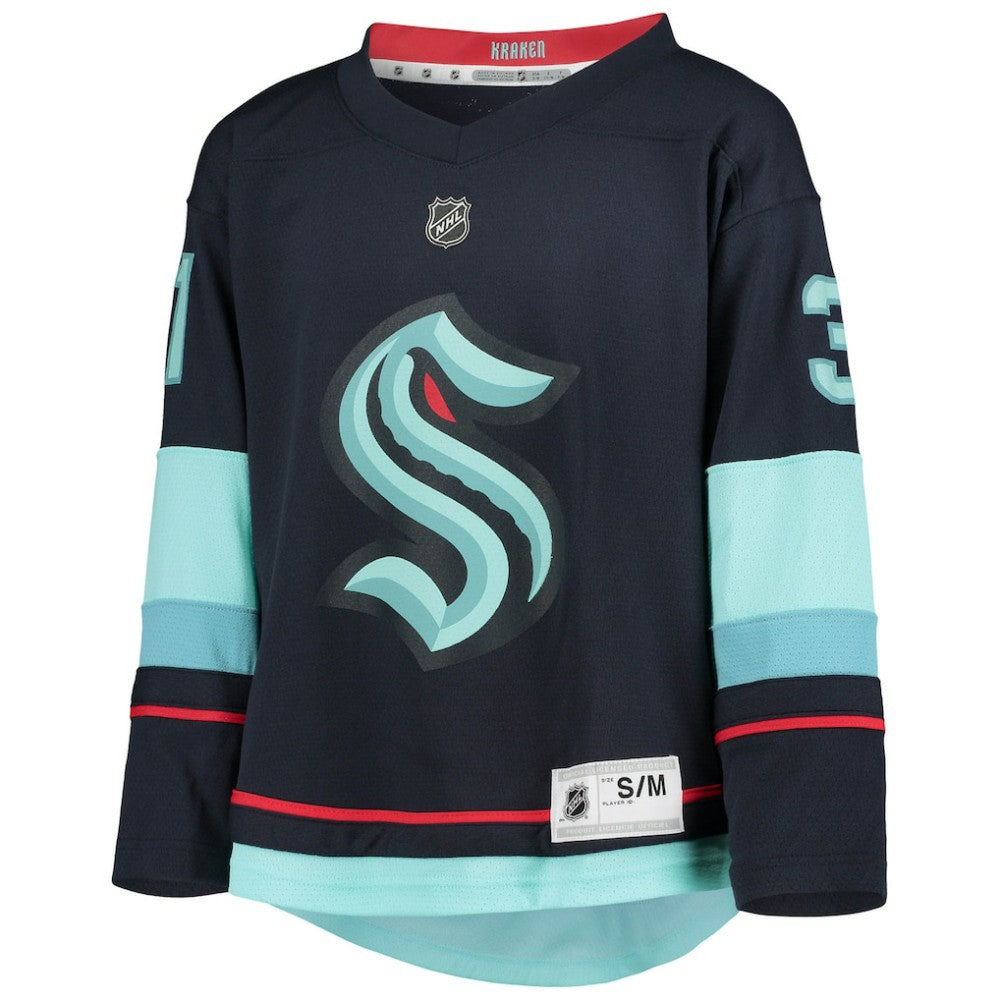 Philipp Grubauer Seattle Kraken Youth Home Replica Player Jersey -  NHL Jerseys
