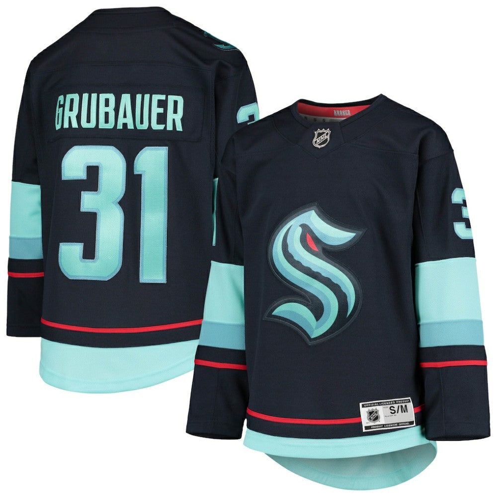 Philipp Grubauer Seattle Kraken Youth Home Premier Player Jersey -  NHL Jerseys