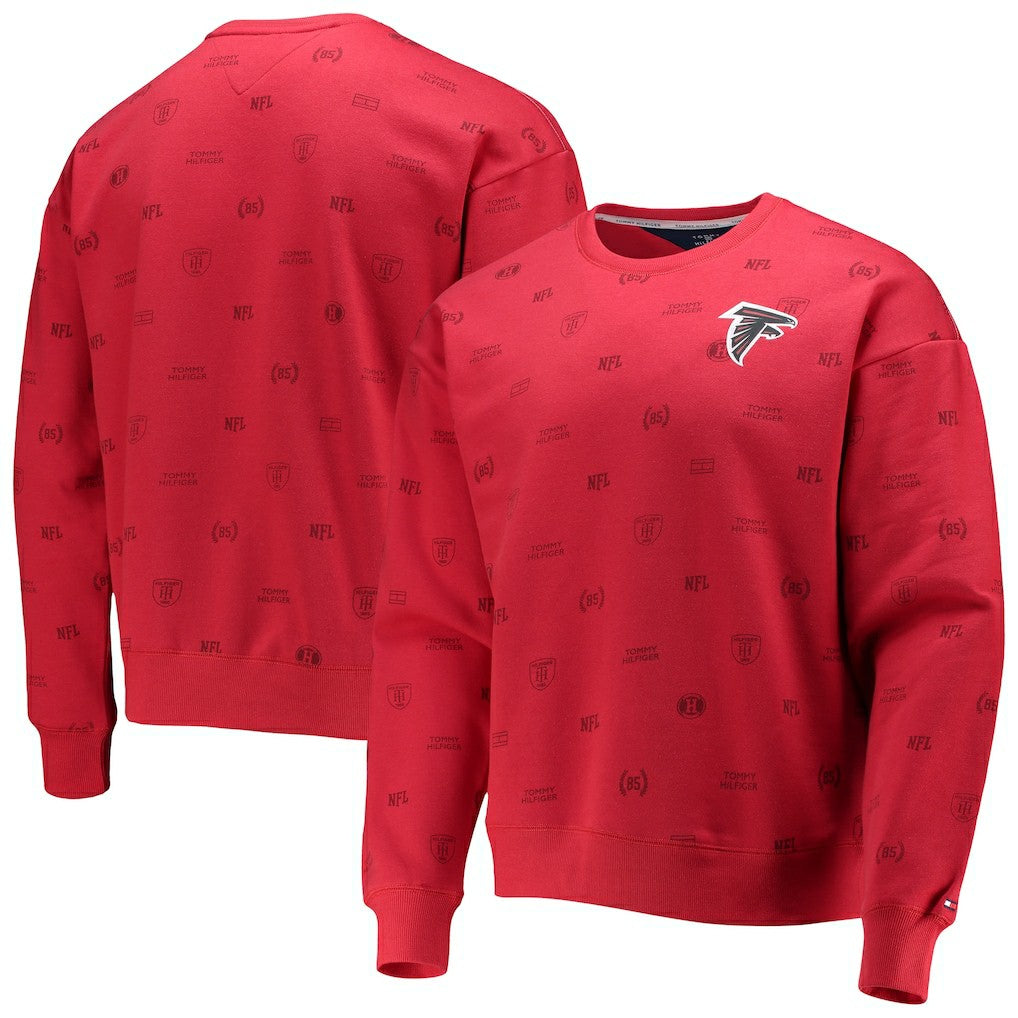 Atlanta Falcons Tommy Hilfiger Reid Graphic Pullover Sweatshirt | NFL Sale