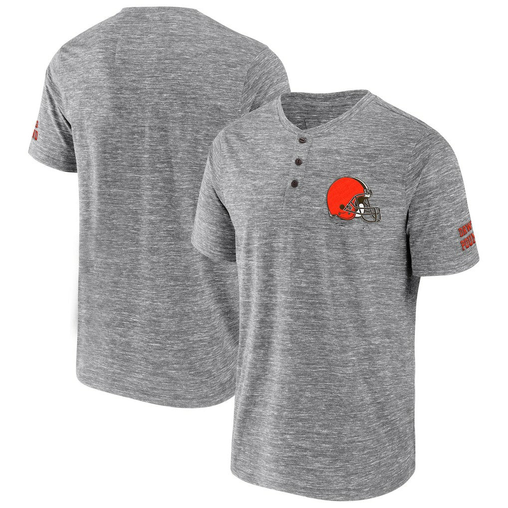 Cleveland Browns NFL x Darius Rucker Collection Slub Henley T-Shirt | NFL New