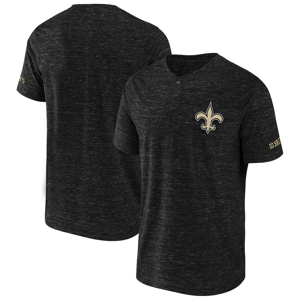 New Orleans Saints NFL x Darius Rucker Collection Slub Henley T-Shirt | NFL Sale