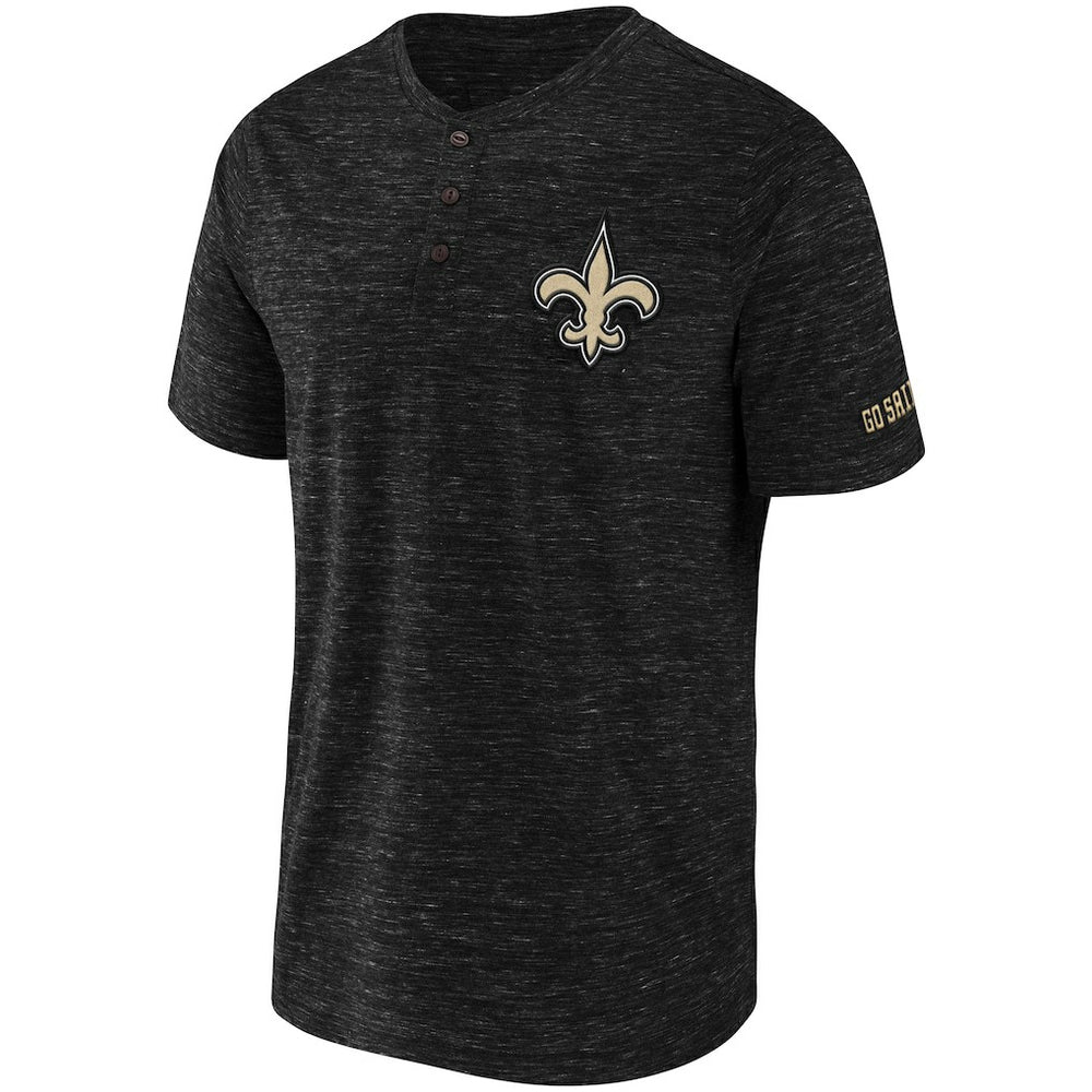 New Orleans Saints NFL x Darius Rucker Collection Slub Henley T-Shirt | NFL Sale
