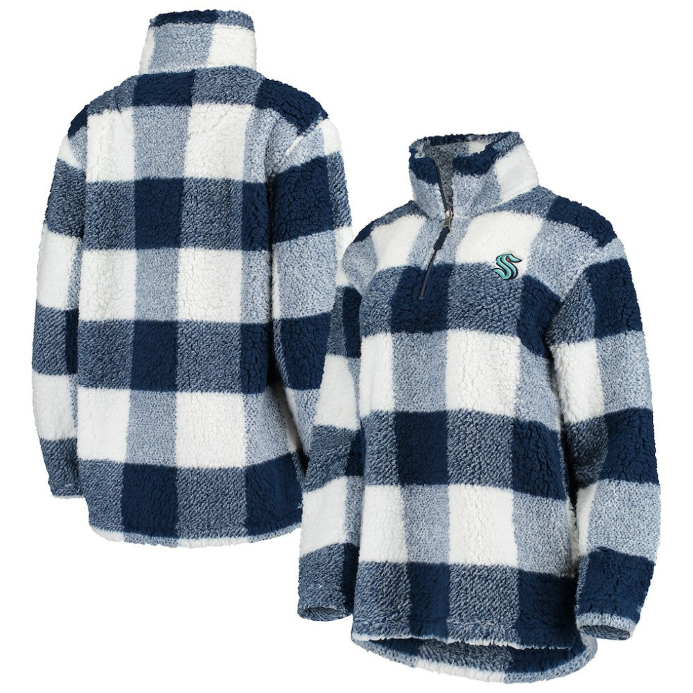 Seattle Kraken G-III 4Her by Carl Banks Women's Plaid Sherpa Quarter-Zip Jacket -  NHL Jackets