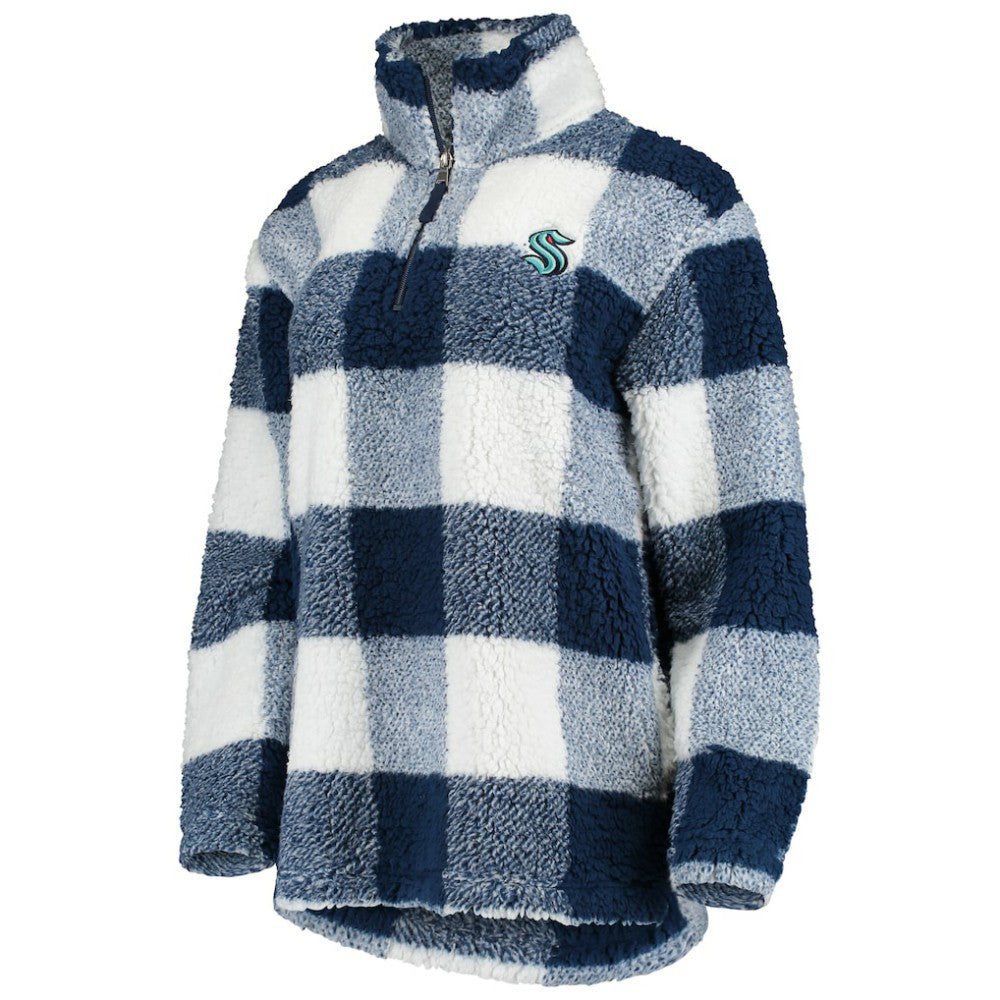 Seattle Kraken G-III 4Her by Carl Banks Women's Plaid Sherpa Quarter-Zip Jacket -  NHL Jackets