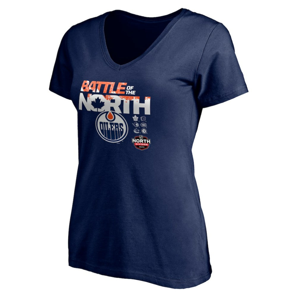 Edmonton Oilers Women's Battle of the North V-Neck T-Shirt -  NHL T-shirts
