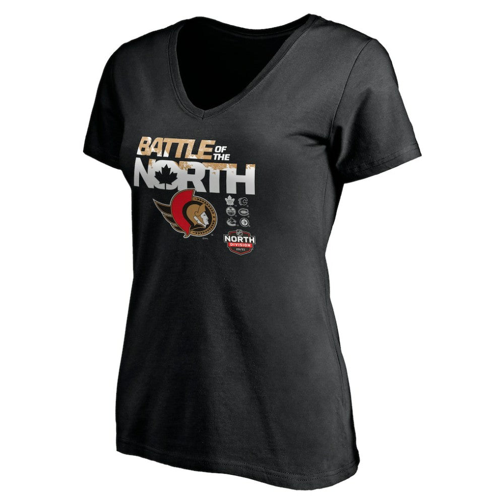 Ottawa Senators Women's Battle of the North V-Neck T-Shirt -  NHL T-shirts
