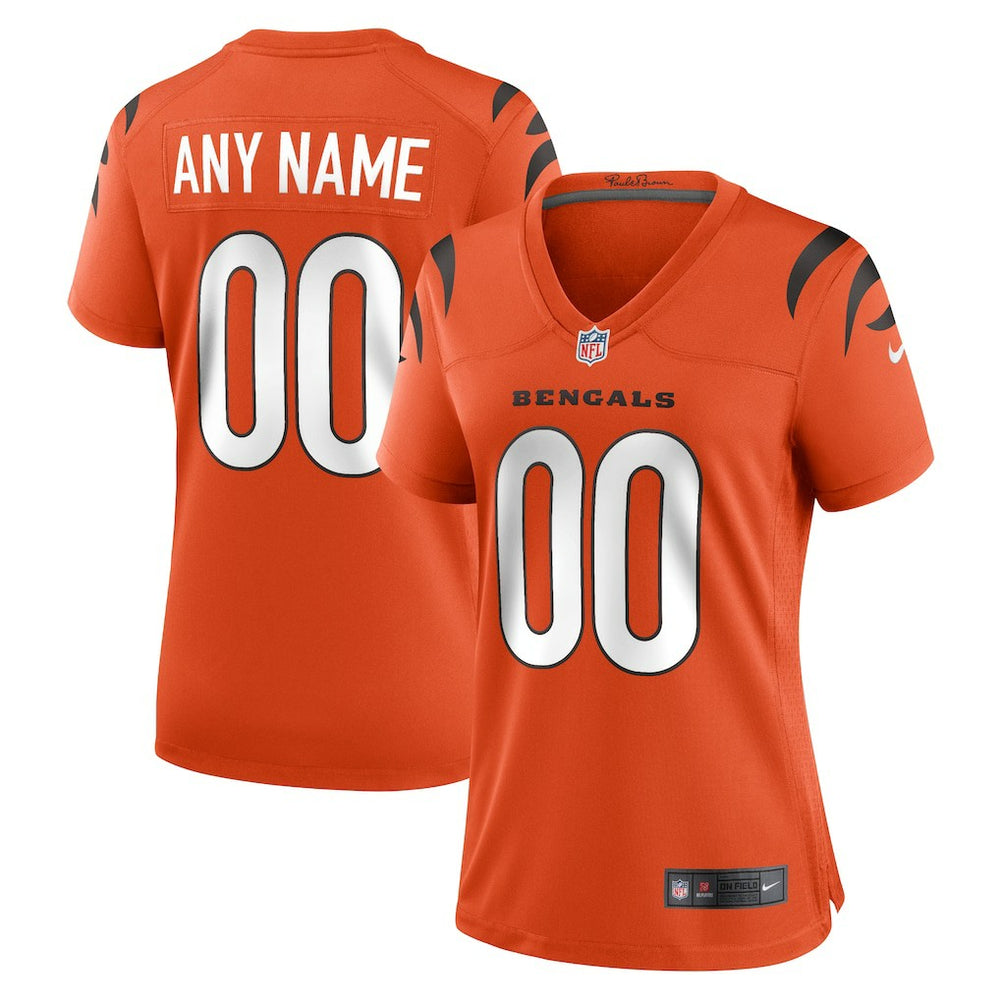 Cincinnati Bengals Women's Alternate Game Custom Jersey | NFL New